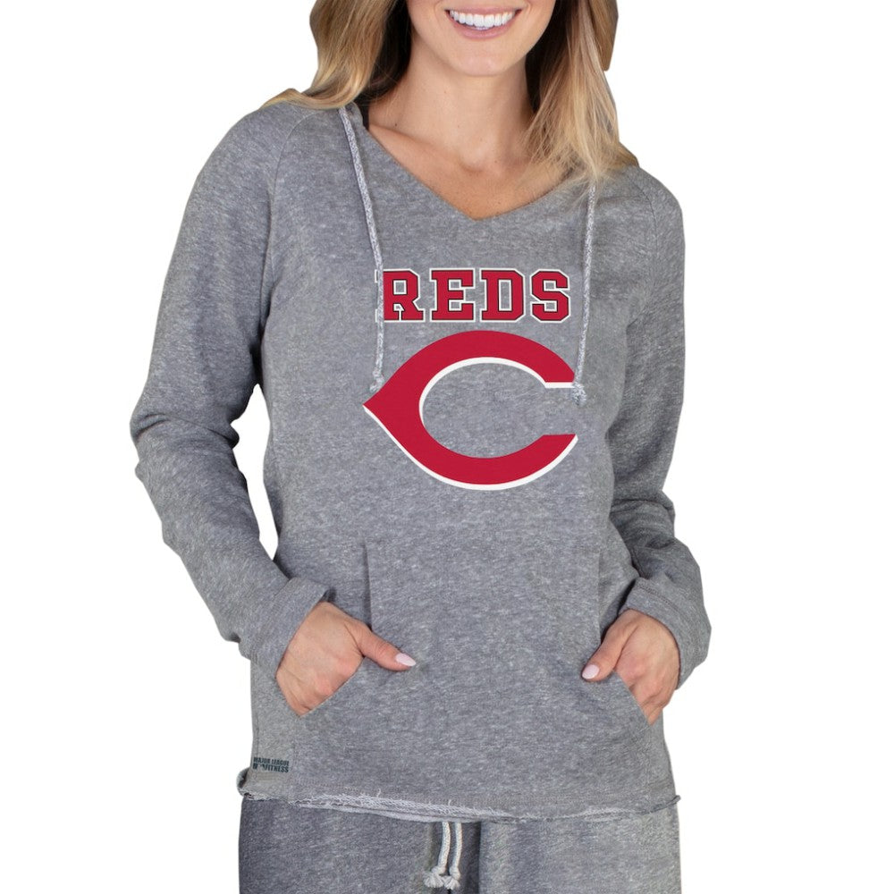 Cincinnati Reds Concepts Sport Women's Mainstream Terry Long Sleeve Hoodie Top Outlet
