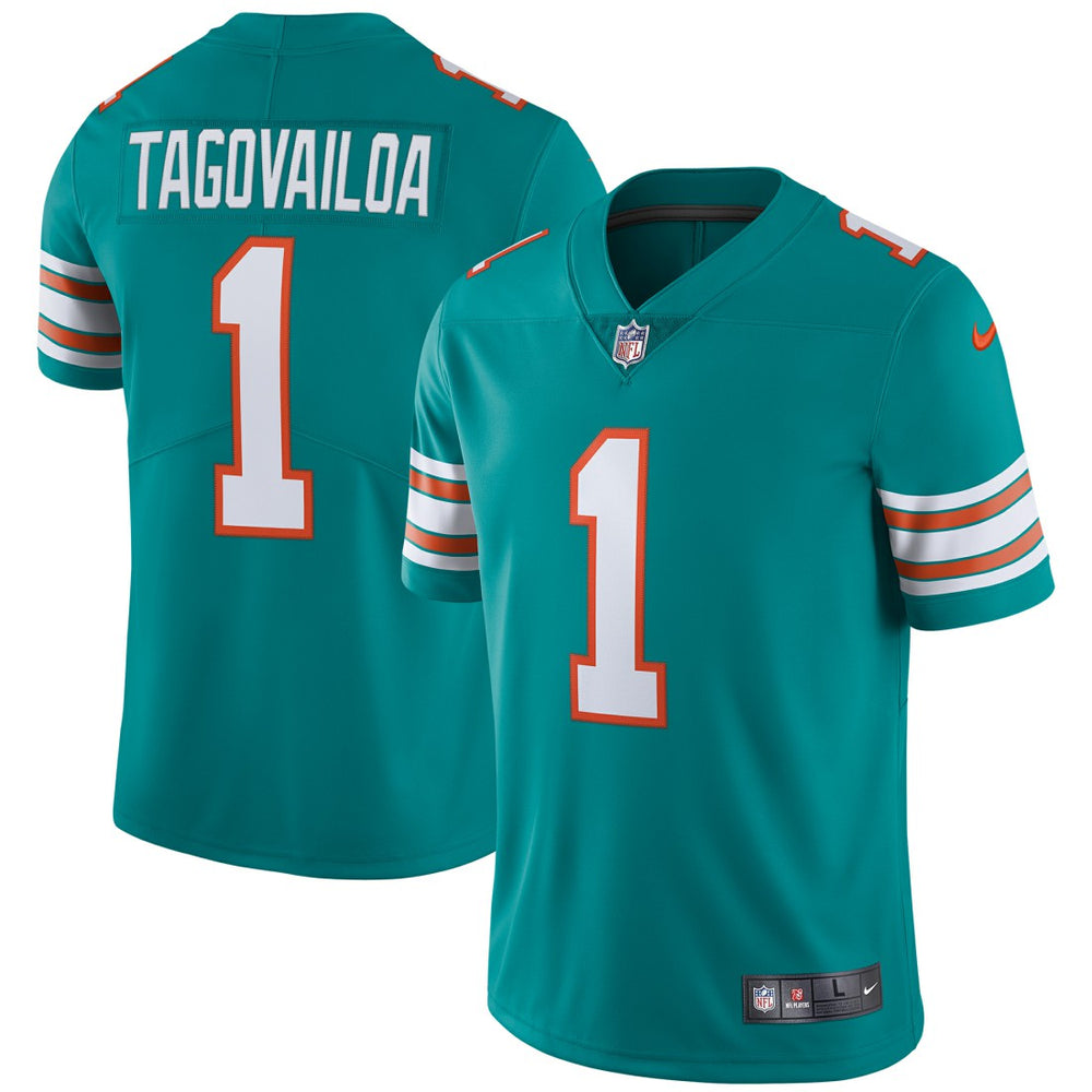 Tua Tagovailoa Miami Dolphins Alternate Vapor Limited Jersey - Aqua - Nike