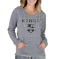Los Angeles Kings Concepts Sport Women's Mainstream Terry Tri-Blend Long Sleeve Hooded Top - Gray | NHL online