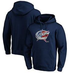 Columbus Blue Jackets Banner Wave Logo Pullover Hoodie - Navy | NHL near me