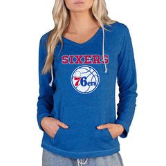 Philadelphia 76ers Concepts Sport Women's Mainstream Terry Hooded Top Royal