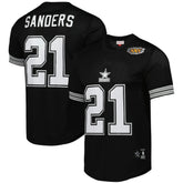 Deion Sanders Dallas Cowboys Retired Player Name & Number Mesh Top - Black - Mitchell & Ness