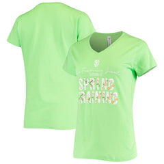 San Francisco Giants Soft as a Grape Women's Script Floral V-Neck T-Shirt for sale