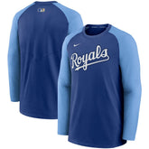 Kansas City Royals Nike Authentic Collection Pregame Performance Raglan Pullover Sweatshirt Outlet