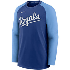 Kansas City Royals Nike Authentic Collection Pregame Performance Raglan Pullover Sweatshirt Outlet