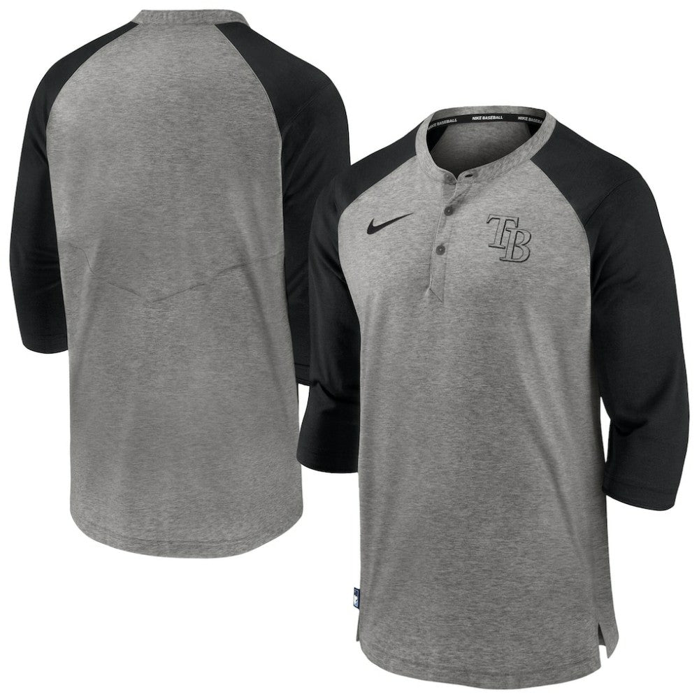 Tampa Bay Rays Nike Authentic Collection Flux Henley Raglan 3/4-Sleeve T-Shirt Near Me