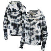 Las Vegas Raiders New Era Women's Tie Dye Fleece Full-Zip Hoodie - Black - NFL