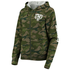 Chicago Bears New Era Women's Raglan Full-Zip Hoodie - Camo - NFL