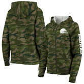 Cleveland Browns New Era Women's Raglan Full-Zip Hoodie - Camo - NFL