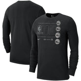 Nike Philadelphia 76ers Courtside Chrome Long Sleeve T-Shirt Black