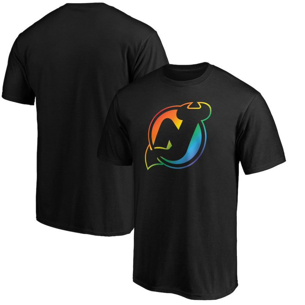 New Jersey Devils Team Pride Logo T-Shirt - Black | NHL on sale