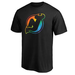 New Jersey Devils Team Pride Logo T-Shirt - Black | NHL on sale