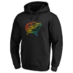 Columbus Blue Jackets Team Pride Logo Pullover Hoodie - Black | NHL Lifestyle