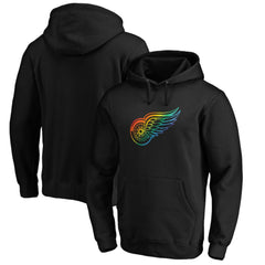 Detroit Red Wings Team Pride Logo Pullover Hoodie - Black | NHL online