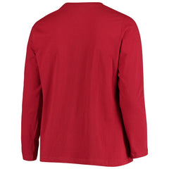 Arizona Cardinals Women's Plus Size Primary Logo Long Sleeve Scoop Neck T-Shirt - Cardinal - Fanatics