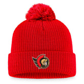 Ottawa Senators Fanatics Core Primary Logo Cuffed Knit Hat with Pom - Red | Fanatics discount