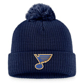 St. Louis Blues Fanatics Primary Logo Cuffed Knit Hat with Pom - Navy | Fanatics discount