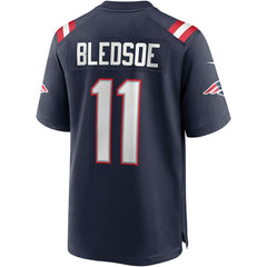 Drew Bledsoe New England Patriots Game Retired Player Jersey - Navy - Nike