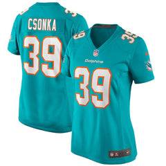 Larry Csonka Miami Dolphins Women's Game Retired Player Jersey - Aqua - Nike