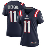 Drew Bledsoe New England Patriots Women's Game Retired Player Jersey - Navy - Nike
