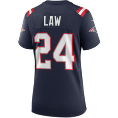Ty Law New England Patriots Women's Game Retired Player Jersey - Navy - Nike