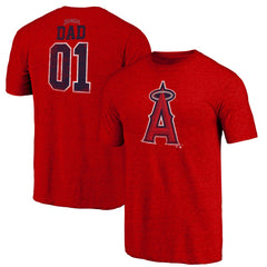Los Angeles Angels Father's Day Greatest Dad Tri-Blend T-Shirt Outlet