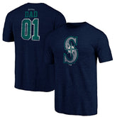 Seattle Mariners Father's Day Greatest Dad Tri-Blend T-Shirt for sale