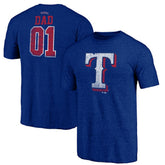 Texas Rangers Father's Day Greatest Dad Tri-Blend T-Shirt Sale