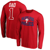 Philadelphia Phillies Father's Day #1 Dad Long Sleeve T-Shirt Outlet
