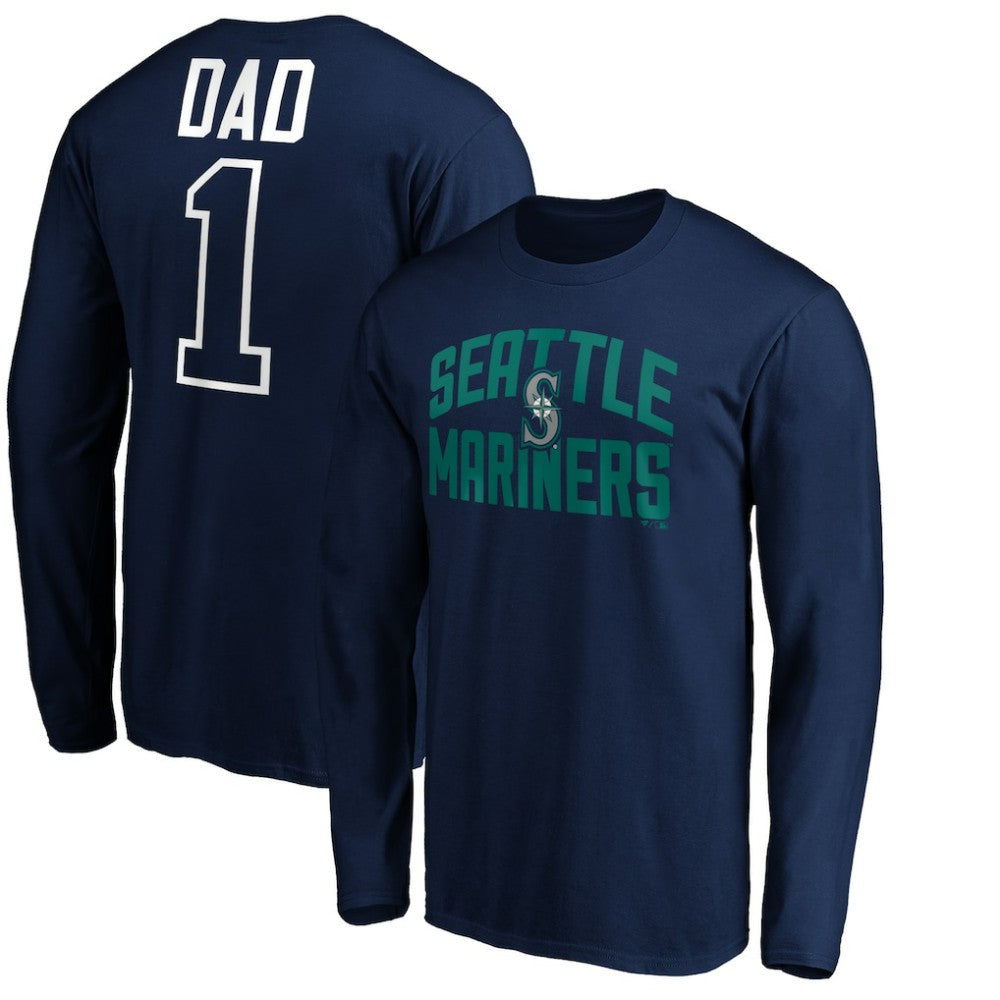 Seattle Mariners Father's Day #1 Dad Long Sleeve T-Shirt Near Me