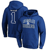 Los Angeles Dodgers Father's Day #1 Dad Pullover Hoodie Outlet