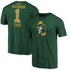 Green Bay Packers #1 Dad Team Logo T-Shirt - Green - NFL