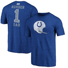 Indianapolis Colts #1 Dad Team Logo T-Shirt - Royal - NFL