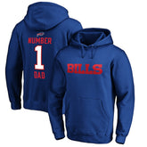 Buffalo Bills #1 Dad Pullover Hoodie - Royal - NFL