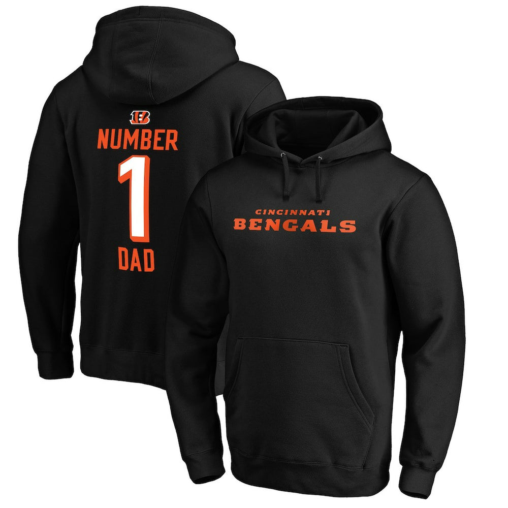 Cincinnati Bengals #1 Dad Pullover Hoodie - Black - NFL