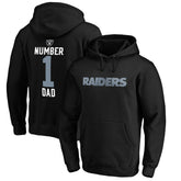Las Vegas Raiders #1 Dad Pullover Hoodie - Black - NFL