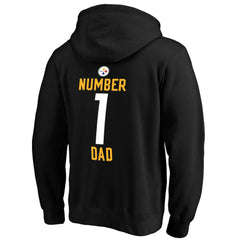 Pittsburgh Steelers #1 Dad Pullover Hoodie - Black - NFL