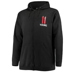 Fanatics Trae Young Atlanta Hawks Big & Tall Player Name & Number Full-Zip Hoodie Jacket Black