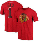 Chicago Blackhawks Greatest Dad Tri-Blend T-Shirt - Red | NHL Clearance