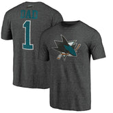 San Jose Sharks Greatest Dad Tri-Blend T-Shirt - Charcoal | NHL online