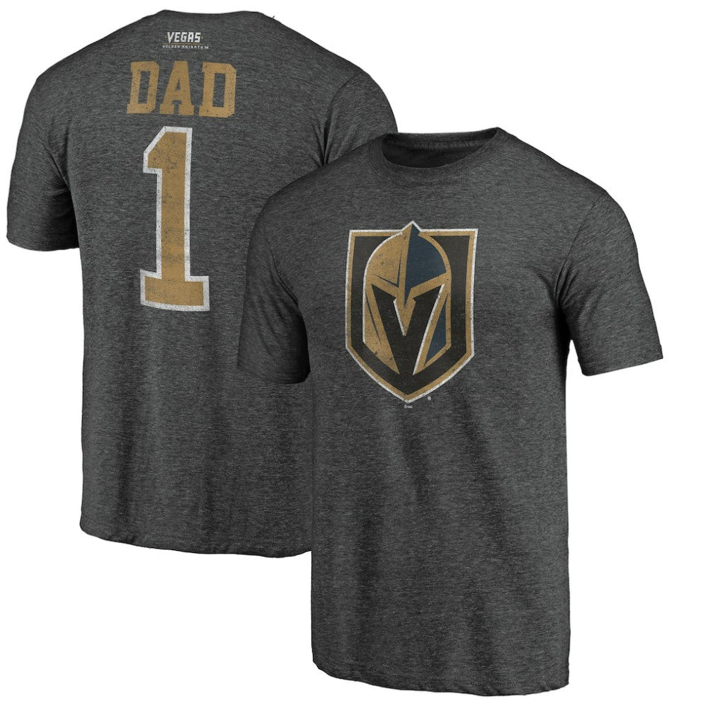 Vegas Golden Knights Greatest Dad Tri-Blend T-Shirt - Charcoal | NHL sale
