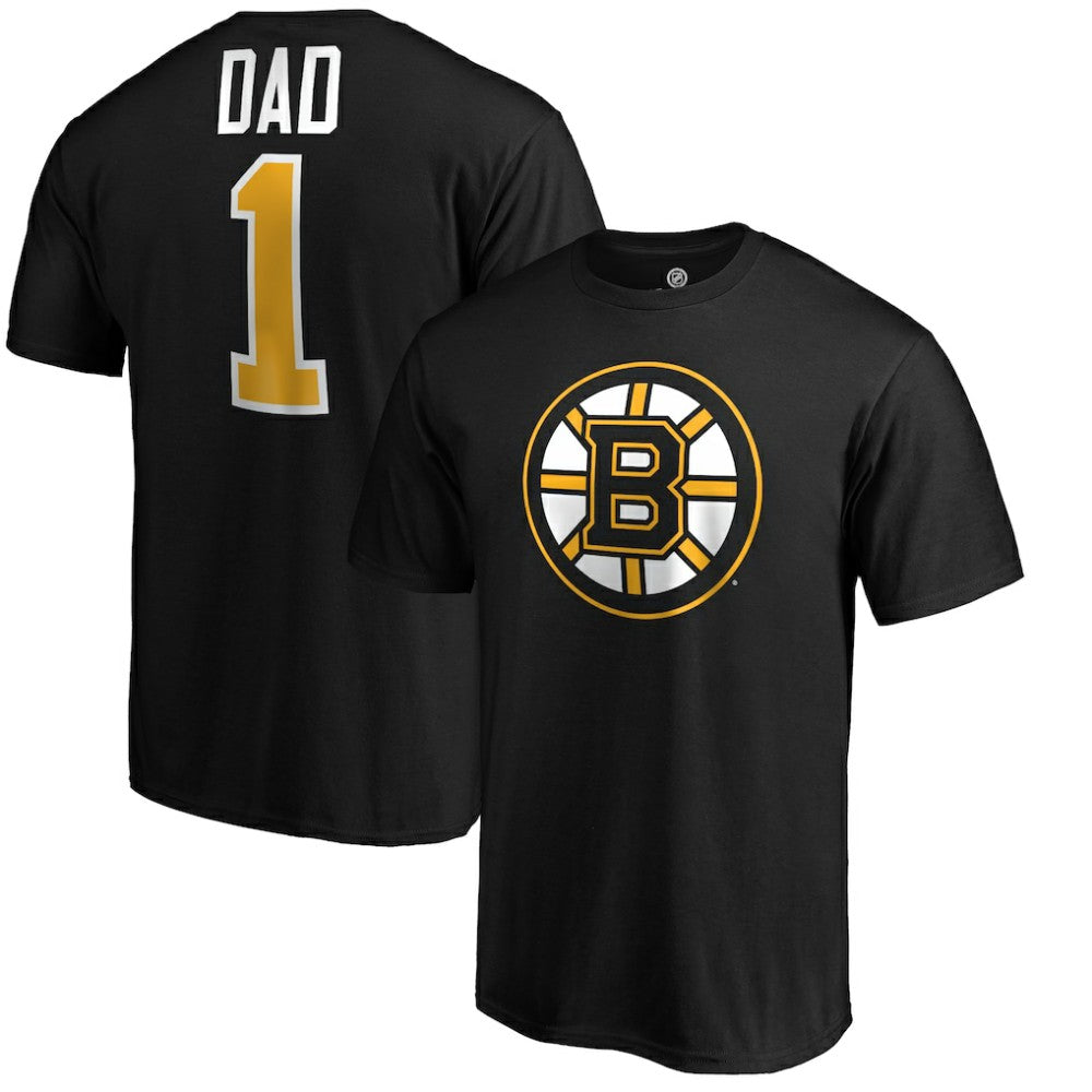 Boston Bruins #1 Dad Logo T-Shirt - Black | NHL discount