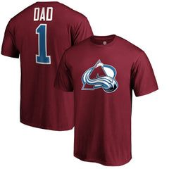 Colorado Avalanche #1 Dad T-Shirt - Burgundy | NHL Clearance