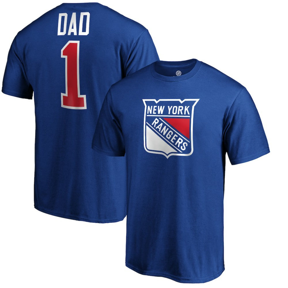 New York Rangers #1 Dad Logo T-Shirt - Blue | NHL online