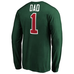 Minnesota Wild #1 Dad Long Sleeve T-Shirt - Green | NHL discount
