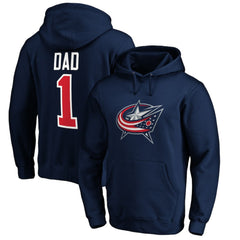 Columbus Blue Jackets #1 Dad Pullover Hoodie - Navy | NHL discount