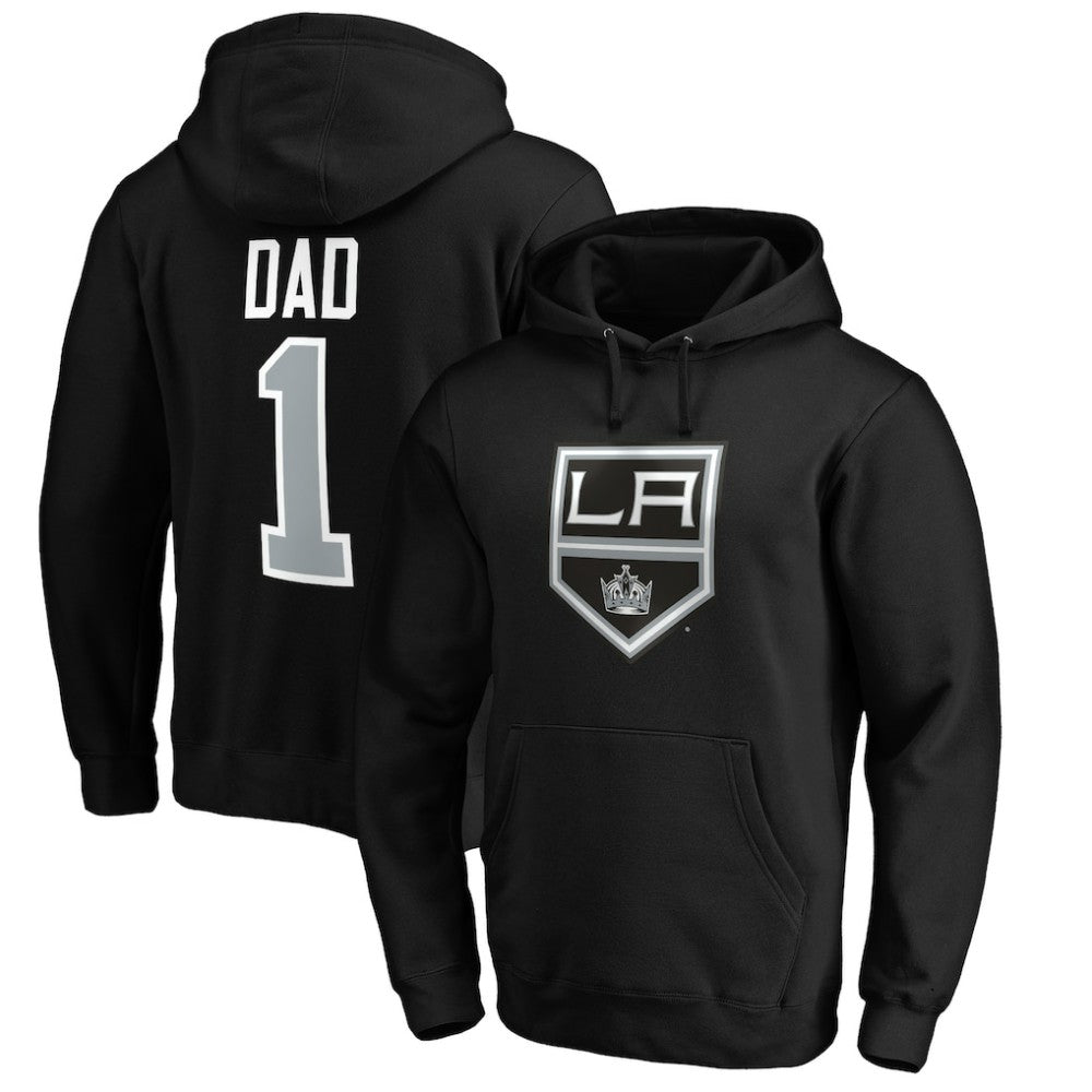 Los Angeles Kings #1 Dad Pullover Hoodie - Black | NHL discount