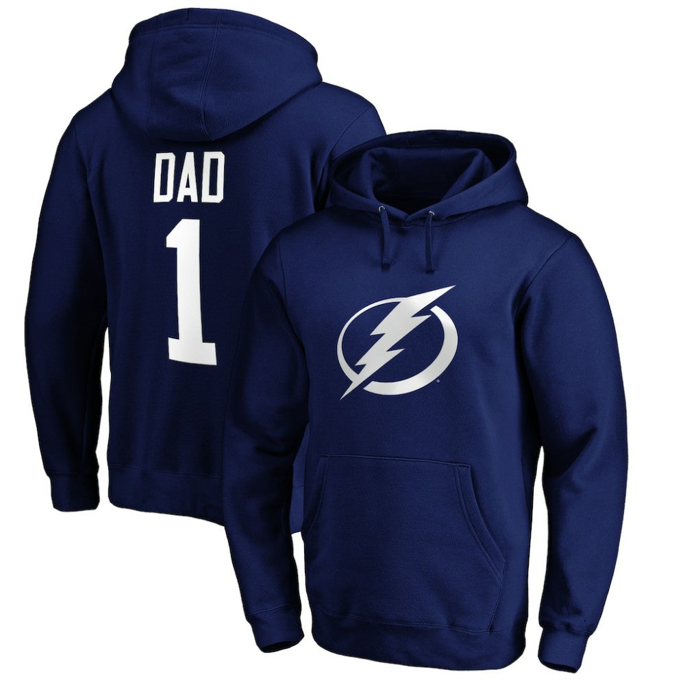 Tampa Bay Lightning #1 Dad Pullover Hoodie - Blue | NHL online