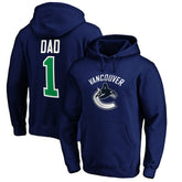 Vancouver Canucks #1 Dad Pullover Hoodie - Blue | NHL near me