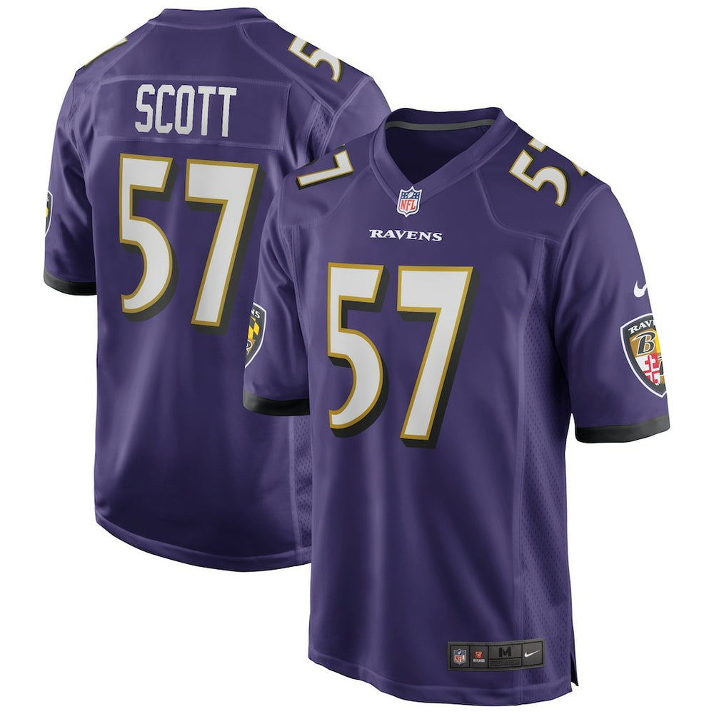 Bart Scott Baltimore Ravens Game Retired Player Jersey - Purple - Nike